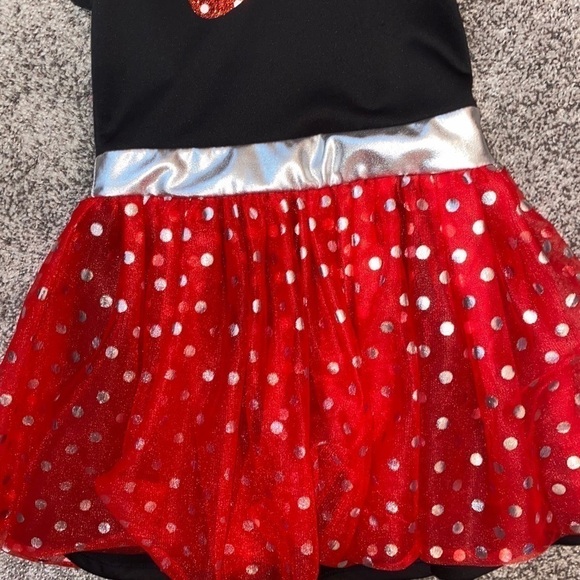 Minnie Mouse Disney Jumbo Bow Tulle Hooded Dress Girls 6/6X - Picture 6 of 7
